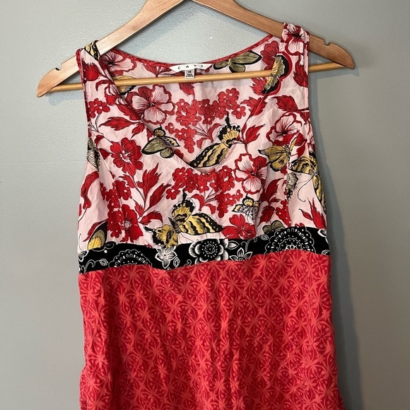 CABI 100% Silk Empire Butterfly Sleeveless Blouse - Picture 3 of 9